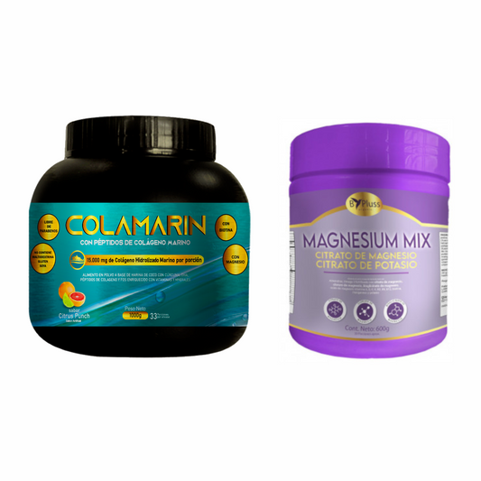 Combo 1 Colágeno Hidrolizado Colamarin 1.000 gr + 1 Magnesium Mix 600gr Bypluss